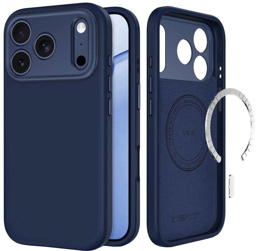 Θήκη MagSafe για Apple iPhone 18 Pro Max / 17 Pro Max, Tech-Protect, Uniq CC, Μπλε σκούρο