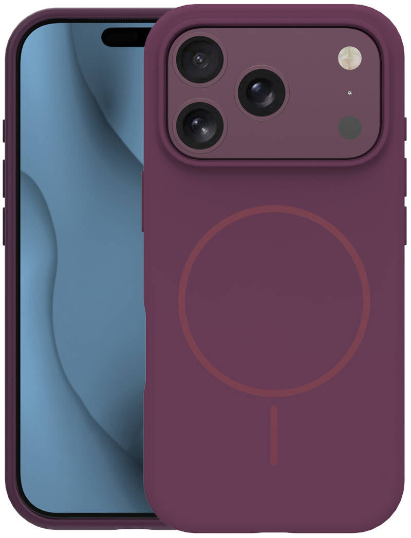 MagSafe Case for Apple iPhone 18 Pro / 17 Pro, OEM, Silicone Thin, Burgundy