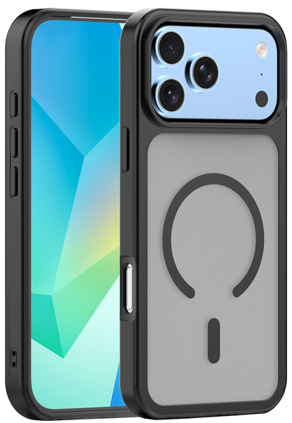 MagSafe Case for Apple iPhone 18 Pro / 17 Pro, OEM, Mag Matt Big Hole, Black