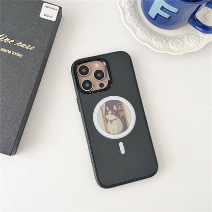 Θήκη MagSafe για Apple iPhone 15 Pro Max, OEM, Στρογγυλή Οθόνη Smart E-Ink, Μαύρη