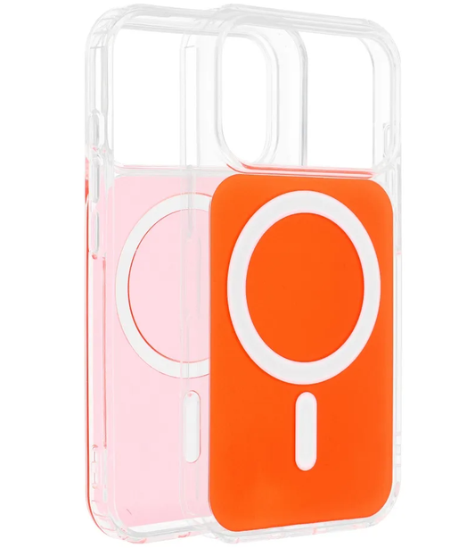 Θήκη MagSafe για Apple iPhone 17e / 16e, OEM, Clear Fusion Mag Cover, Πορτοκαλί