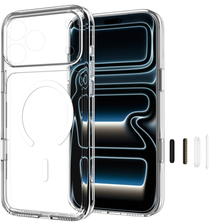 Θήκη MagSafe για Apple iPhone 18 Pro / 17 Pro, Tech-Protect, Flexair Hybrid CC, Διαφανής