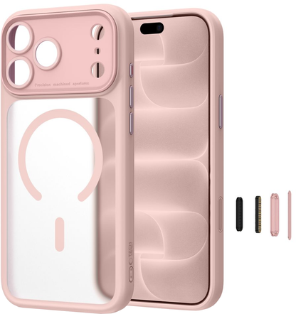 Θήκη MagSafe για Apple iPhone 18 Pro / 17 Pro, Tech-Protect, MagPeak CC, Ματ Ροζ