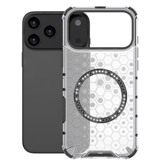 Θήκη MagSafe για Apple iPhone 17 Pro Max, Techsuit, HoneyComb Shield, Λευκή