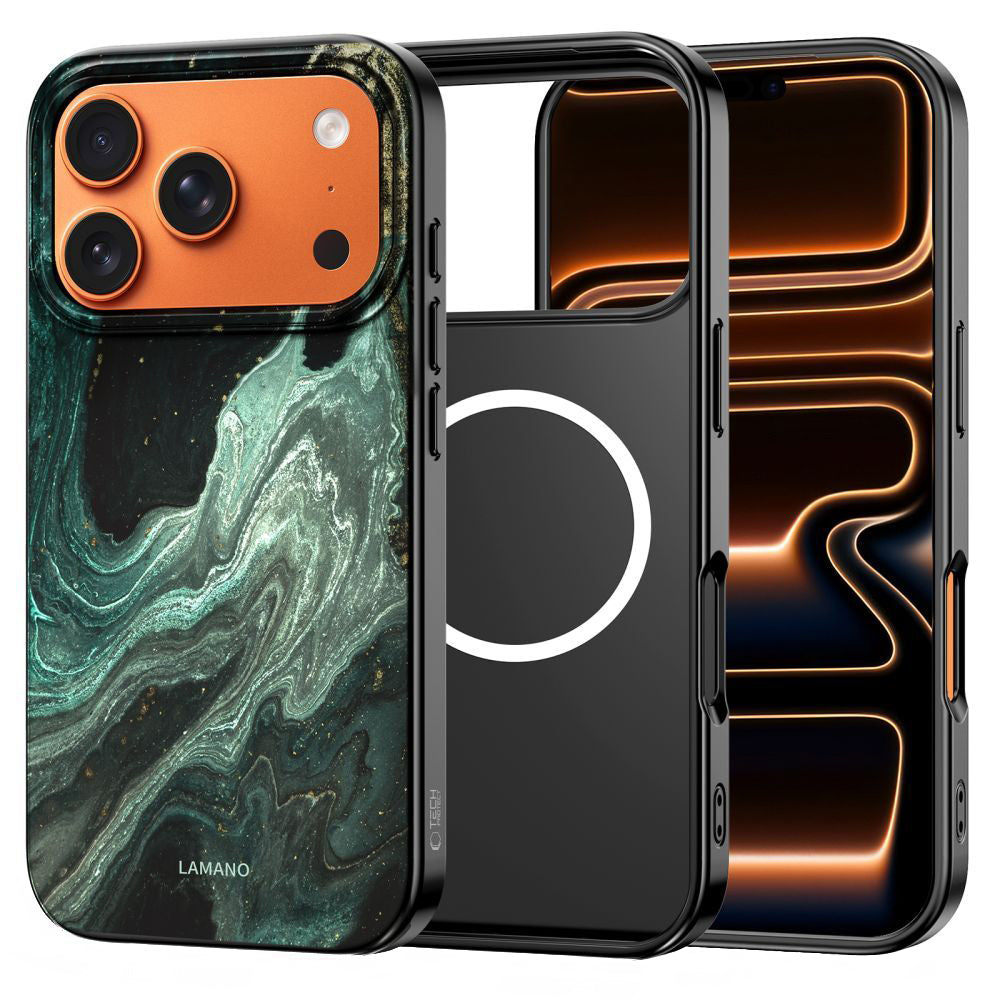 Θήκη MagSafe για Apple iPhone 17 Pro Max, Tech-Protect, Lamano Aura, Πράσινο