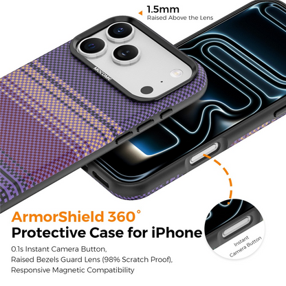Θήκη MagSafe για Apple iPhone 17 Pro Max, OEM, Gradient Rainbow, Μωβ