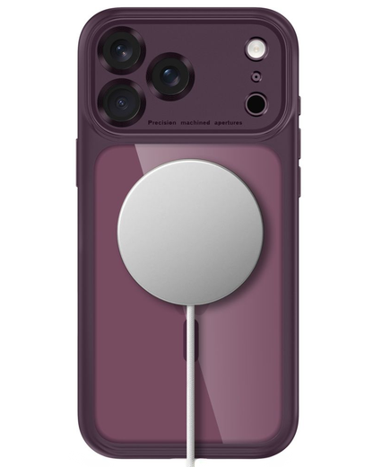 Θήκη MagSafe για Apple iPhone 18 Pro Max / 17 Pro Max, Tech-Protect, MagPeak CC, Διάφανο Βυσσινί