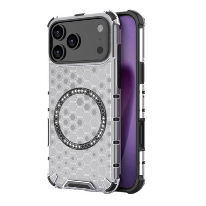 Θήκη MagSafe για Apple iPhone 17 Pro Max, Techsuit, HoneyComb Shield, Λευκή