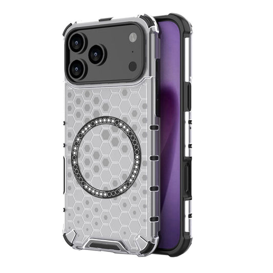 Θήκη MagSafe για Apple iPhone 17 Pro Max, Techsuit, HoneyComb Shield, Λευκή