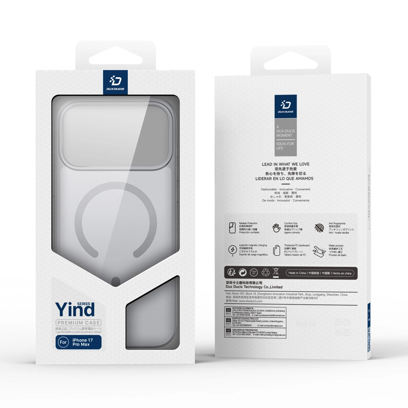Θήκη MagSafe για Apple iPhone 17 Pro, DUX DUCIS, Yind, Γκρι