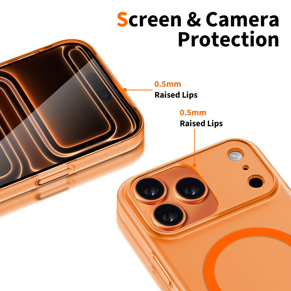 Θήκη MagSafe για Apple iPhone 17 Pro Max, Tech-Protect, MagSlim, Ματ Πορτοκαλί