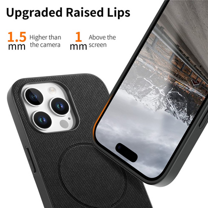 Θήκη MagSafe για Apple iPhone 16 Pro Max, OEM, Υφασμάτινη, Μαύρη