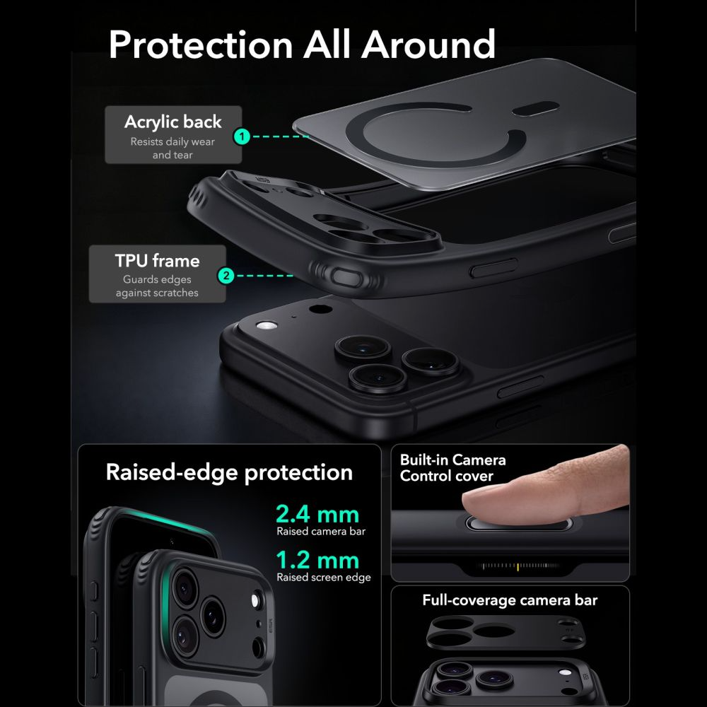 Θήκη MagSafe για Apple iPhone 18 Pro Max / 17 Pro Max, ESR, Classic Hybrid, Μαύρη