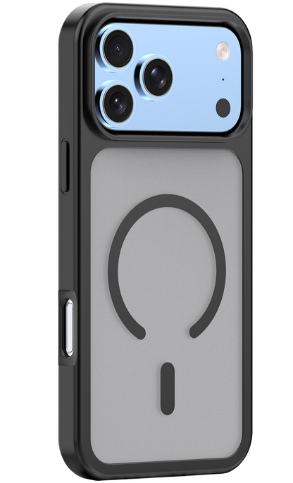 MagSafe Case for Apple iPhone 18 Pro / 17 Pro, OEM, Mag Matt Big Hole, Black