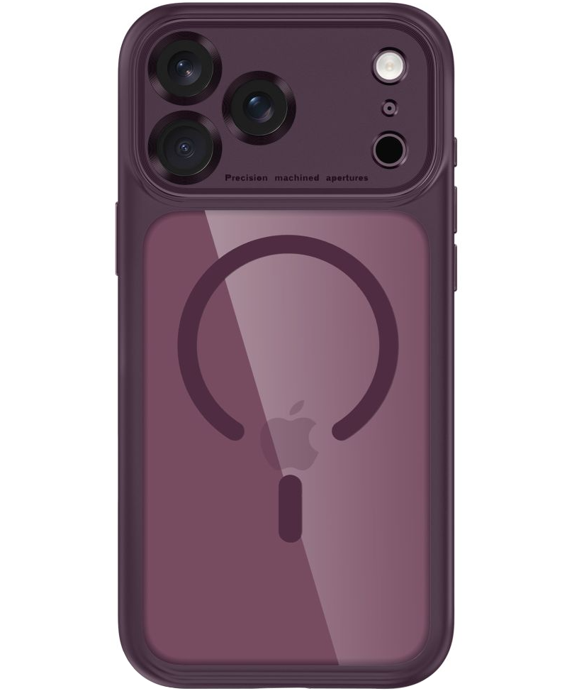 Θήκη MagSafe για Apple iPhone 18 Pro Max / 17 Pro Max, Tech-Protect, MagPeak CC, Διάφανο Βυσσινί