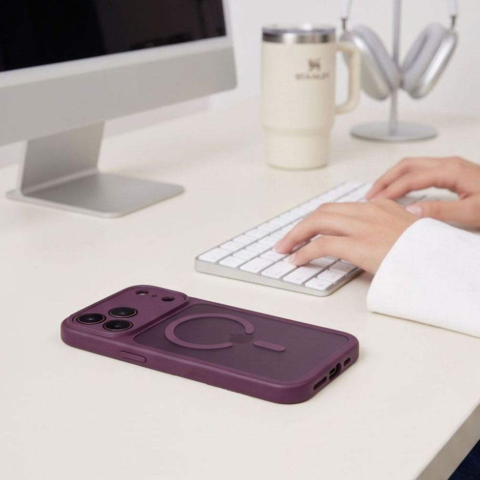 Θήκη MagSafe για Apple iPhone 18 Pro / 17 Pro, Tech-Protect, BasicMag, Βυσσινί Ματ