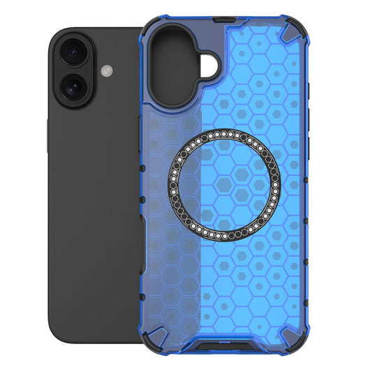 Θήκη MagSafe για Apple iPhone 16, Techsuit, HoneyComb Shield, Μπλε