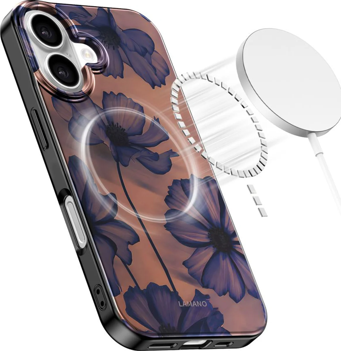 Θήκη MagSafe για Apple iPhone 17, Tech-Protect, Lamano Velvet Night, Μαύρη