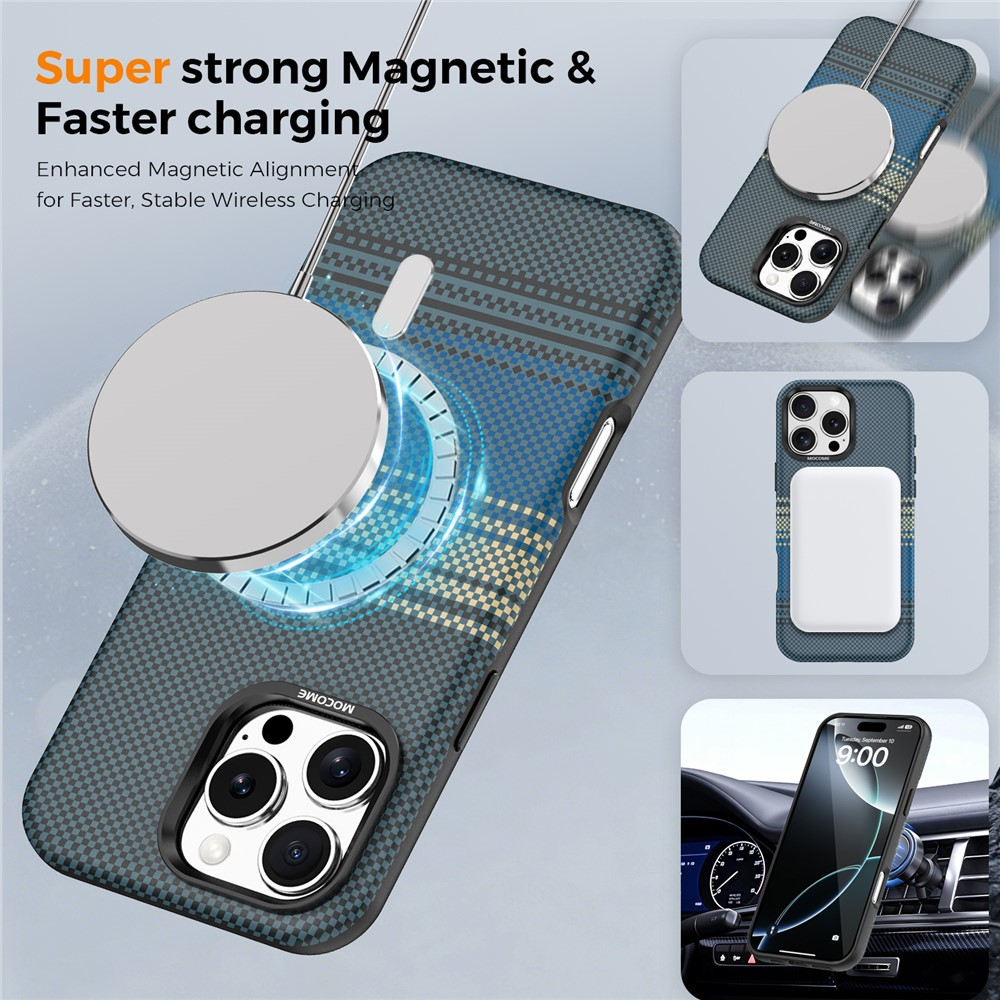 Θήκη MagSafe για Apple iPhone 16 Pro Max, OEM, Gradient Rainbow, Μπλε Σκούρο