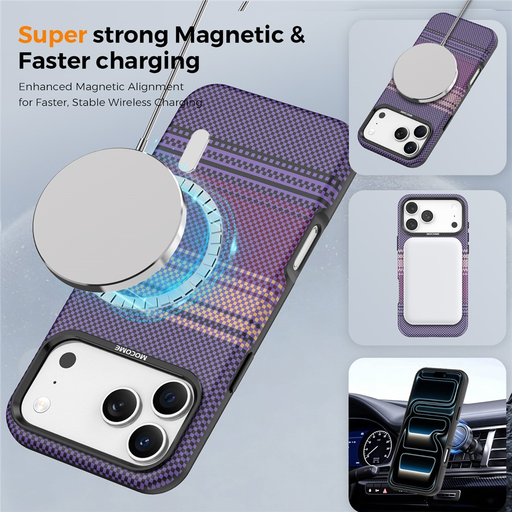 Θήκη MagSafe για Apple iPhone 17 Pro Max, OEM, Gradient Rainbow, Μωβ