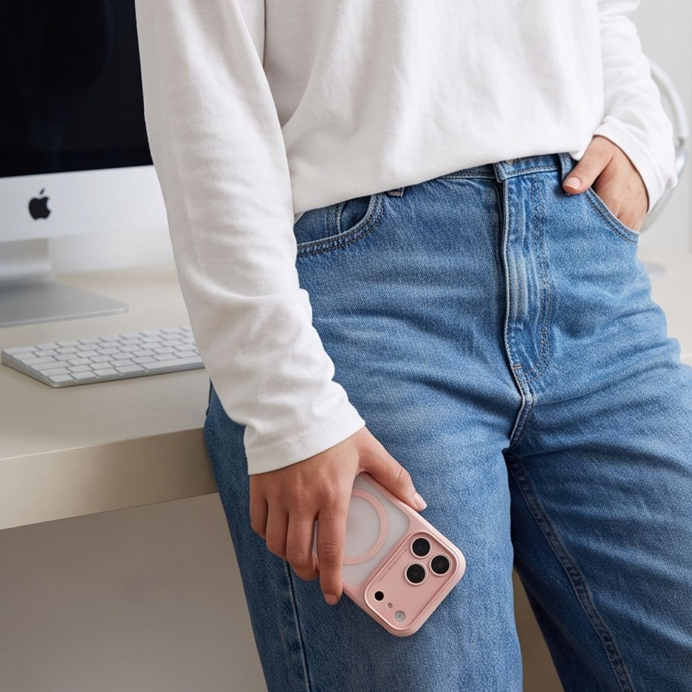 Θήκη MagSafe για Apple iPhone 18 Pro / 17 Pro, Tech-Protect, MagPeak CC, Ματ Ροζ