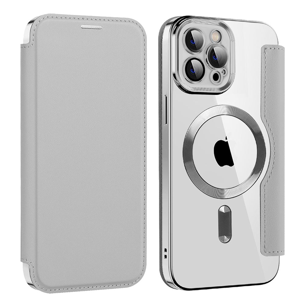 Θήκη MagSafe για Apple iPhone 11 Pro Max, Techsuit, SmartMag Book, Γκρι