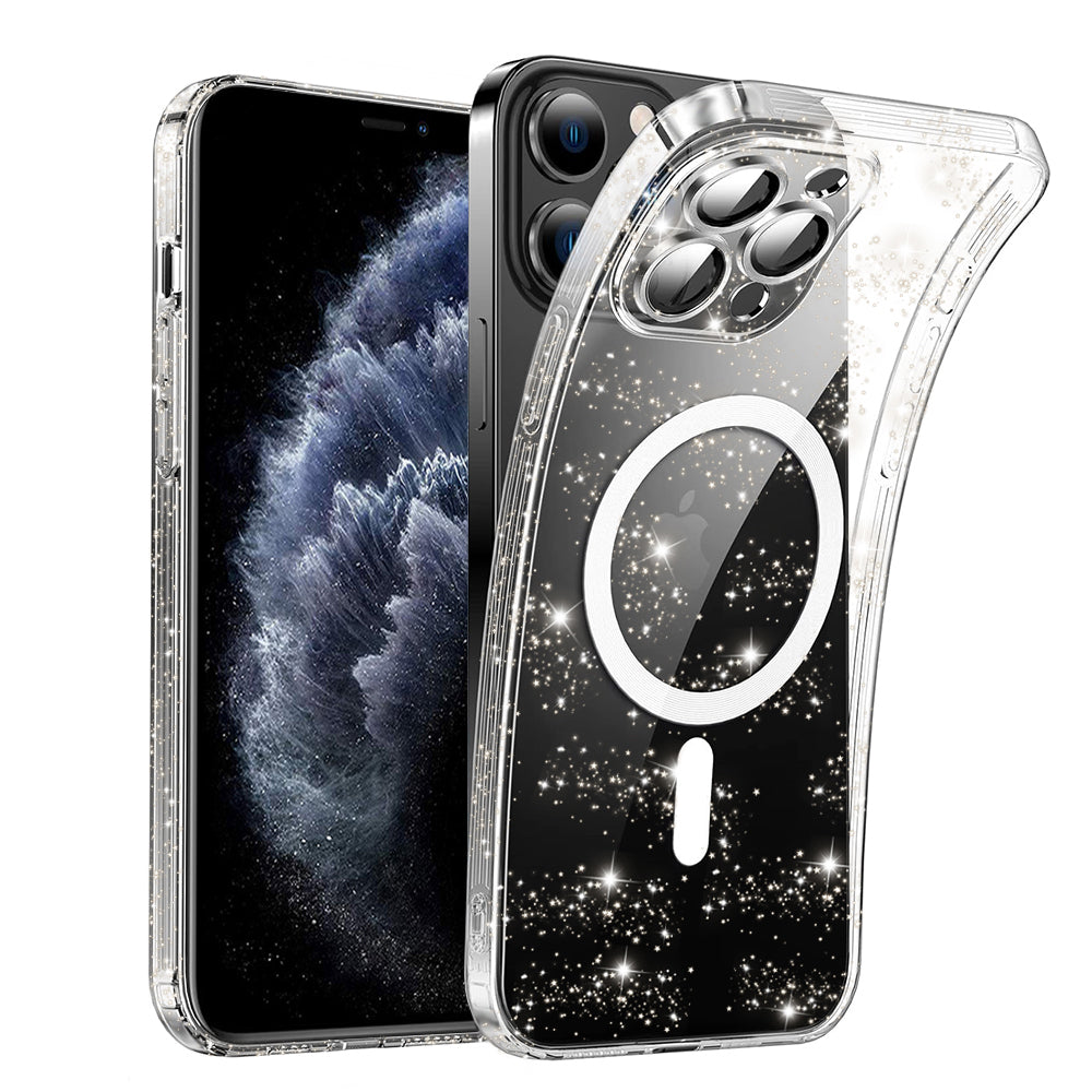 MagSafe Case for Apple iPhone 11 Pro, Techsuit, SparkleSkin, Transparent