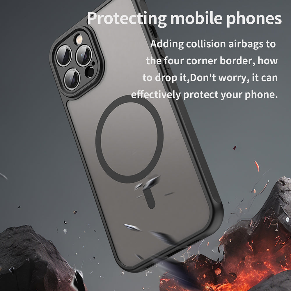 Θήκη MagSafe για Apple iPhone 12 Pro Max, Techsuit, HaloFrost II, Μαύρο