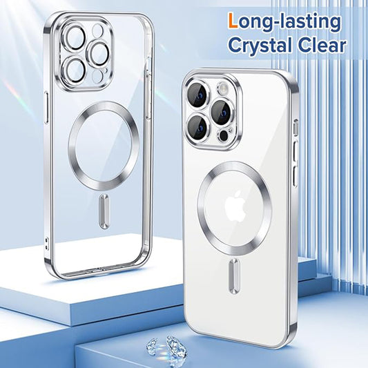 Θήκη MagSafe για Apple iPhone 12 Pro Max, Techsuit, Luxury Crystal, Ασημί