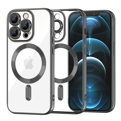 Θήκη MagSafe για Apple iPhone 12 Pro Max, Techsuit, Luxury Crystal, Μαύρη