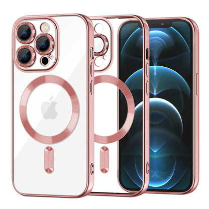 Θήκη MagSafe για Apple iPhone 12 Pro Max, Techsuit, Luxury Crystal, Ροζ