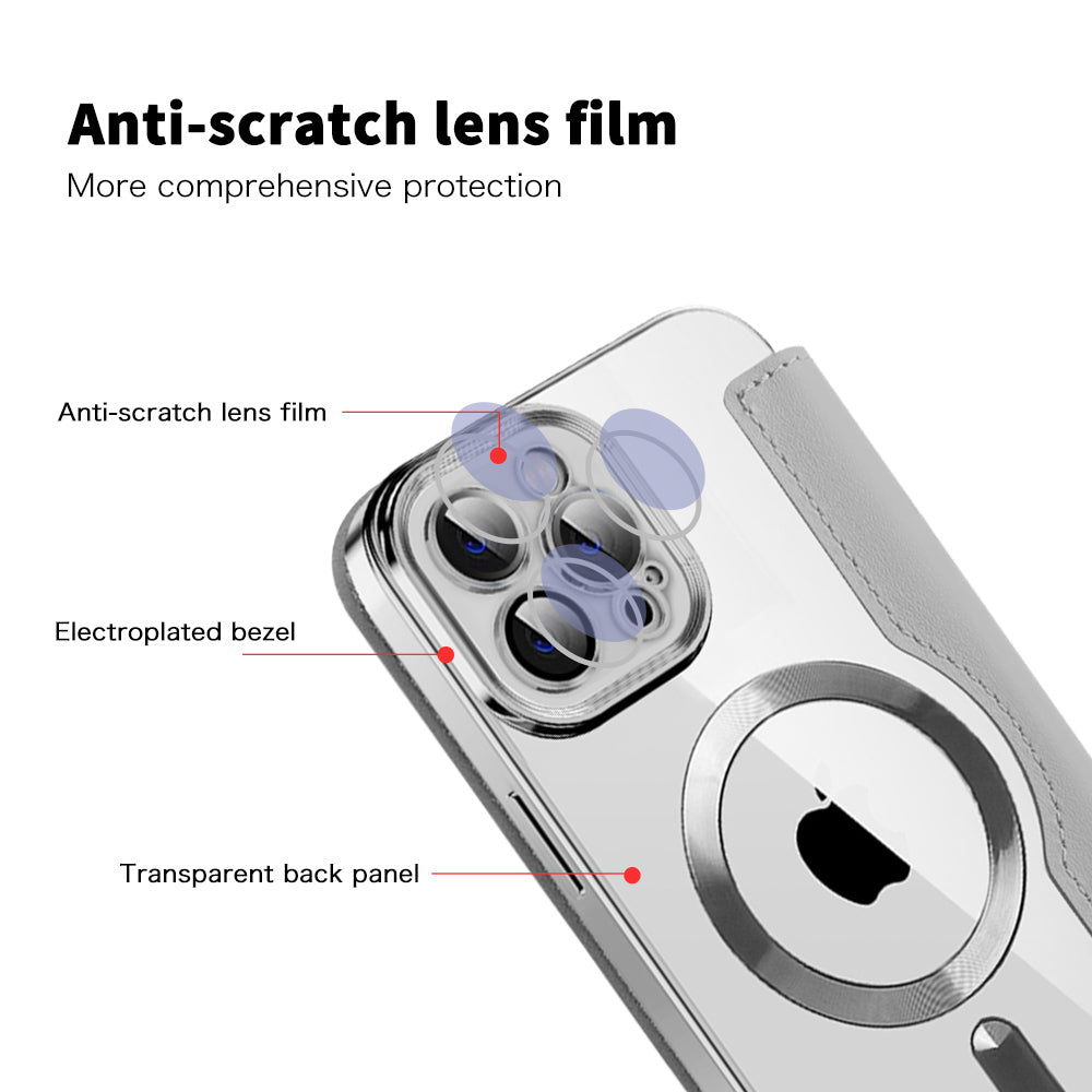 Θήκη MagSafe για Apple iPhone 12 Pro, Techsuit, SmartMag Book, Γκρι
