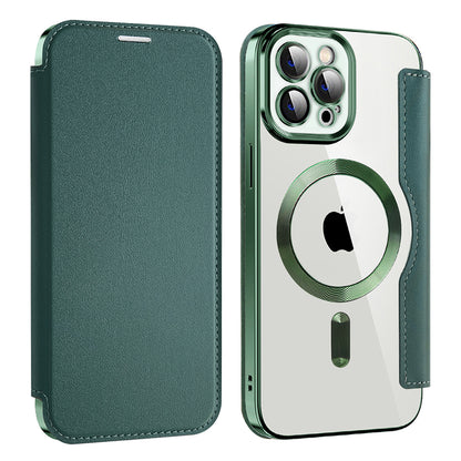 Θήκη MagSafe για Apple iPhone 12 Pro, Techsuit, SmartMag Book, Πράσινο