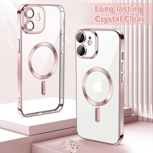 Θήκη MagSafe για Apple iPhone 12, Techsuit, Luxury Crystal, Ροζ