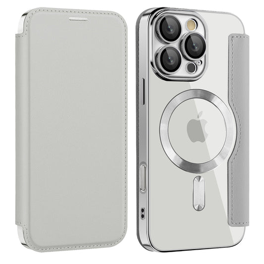 Θήκη MagSafe για Apple iPhone 12, Techsuit, SmartMag Book, Γκρι