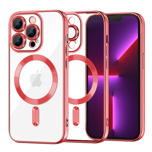 Θήκη MagSafe για Apple iPhone 13 Pro, Techsuit, Luxury Crystal, Κόκκινο