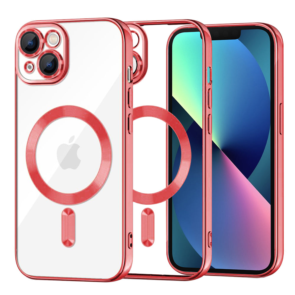 Θήκη MagSafe για Apple iPhone 13, Techsuit, Luxury Crystal, Κόκκινο