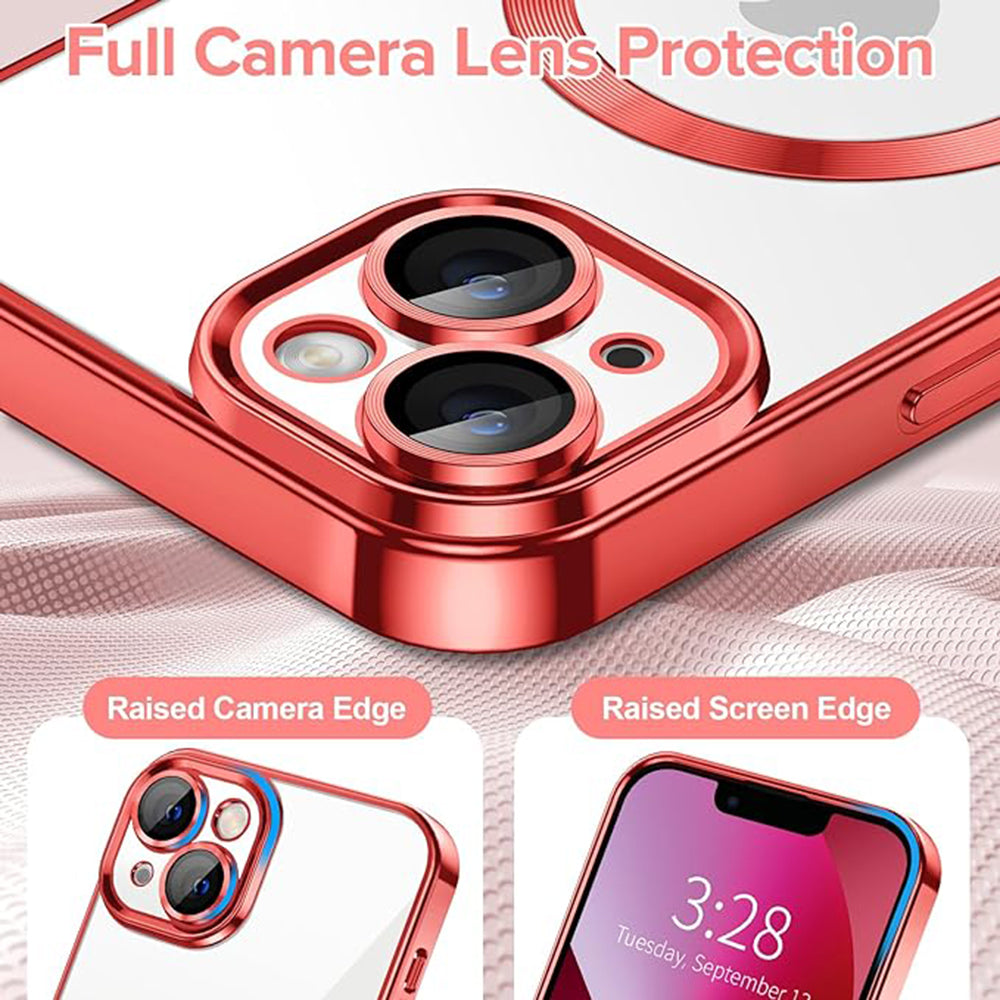 Θήκη MagSafe για Apple iPhone 13, Techsuit, Luxury Crystal, Κόκκινο