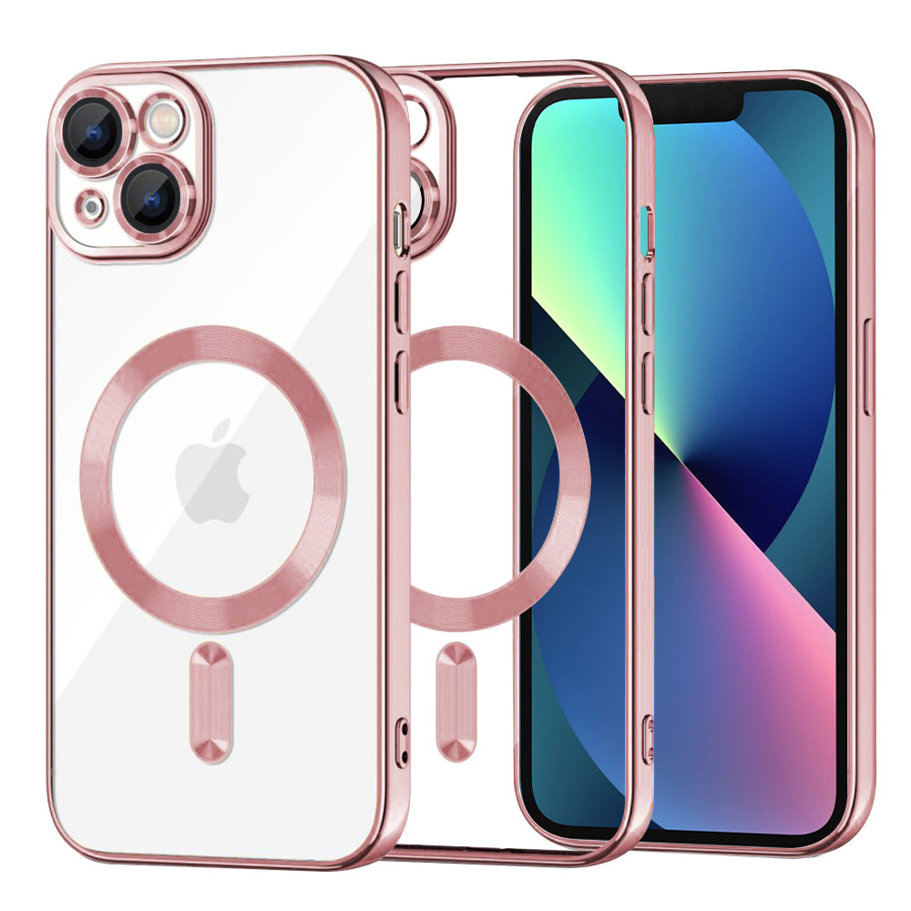 Θήκη MagSafe για Apple iPhone 13, Techsuit, Luxury Crystal, Ροζ