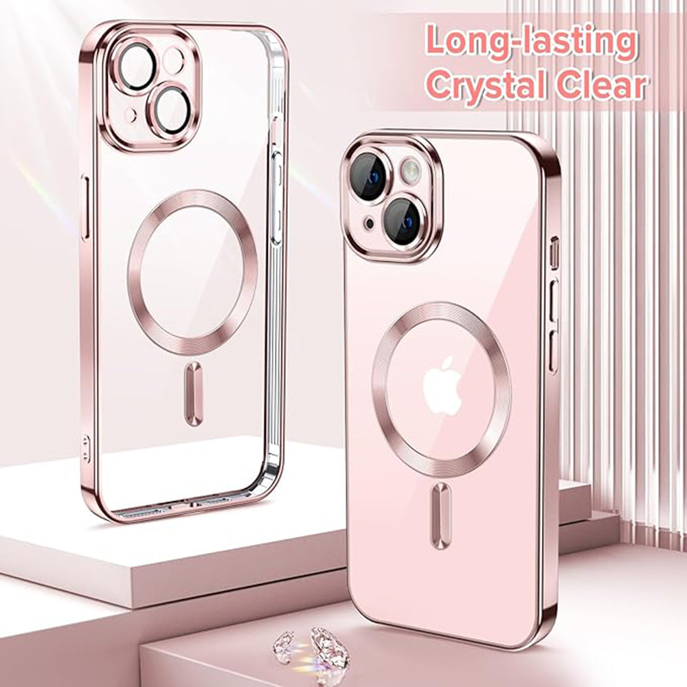 Θήκη MagSafe για Apple iPhone 13, Techsuit, Luxury Crystal, Ροζ