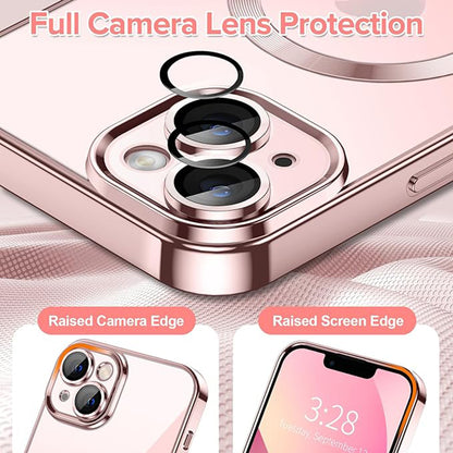 Θήκη MagSafe για Apple iPhone 13, Techsuit, Luxury Crystal, Ροζ