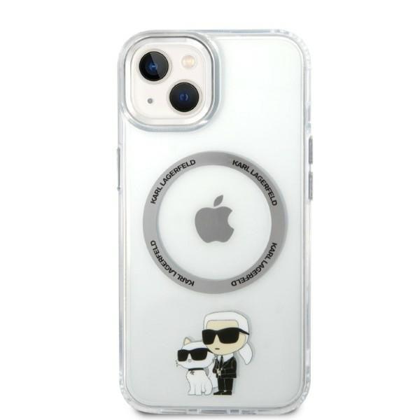 Θήκη MagSafe για Apple iPhone 14 Plus, Karl Lagerfeld, Ikonik Karl & Choupette, Διάφανη