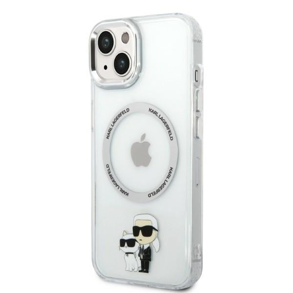 Θήκη MagSafe για Apple iPhone 14 Plus, Karl Lagerfeld, Ikonik Karl & Choupette, Διάφανη