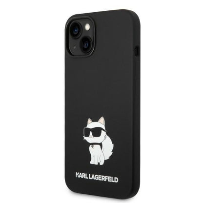 Θήκη MagSafe για Apple iPhone 14 Plus, Karl Lagerfeld, Silicone Choupette, Μαύρη