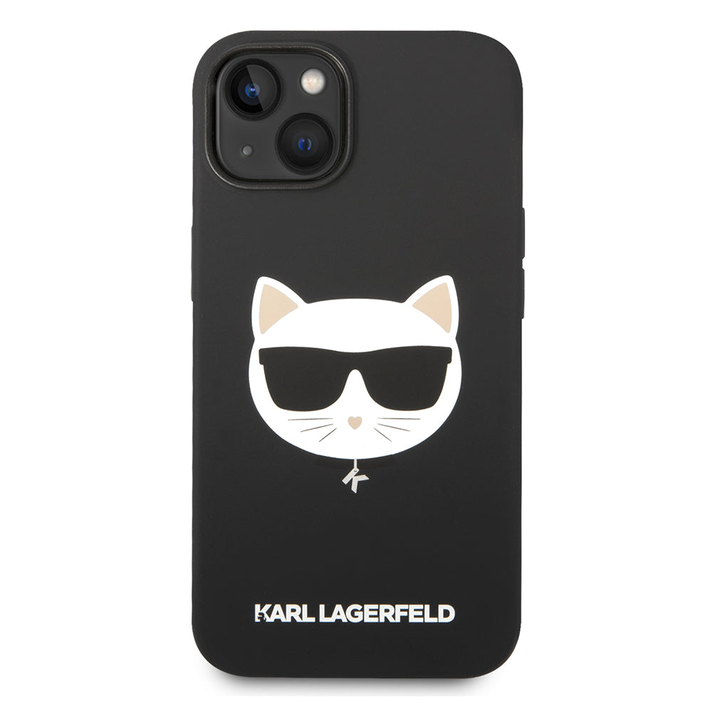 Θήκη MagSafe για Apple iPhone 14 Plus, Karl Lagerfeld, Silicone Choupette's Head, Μαύρη