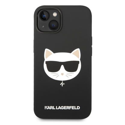 Θήκη MagSafe για Apple iPhone 14 Plus, Karl Lagerfeld, Silicone Choupette's Head, Μαύρη