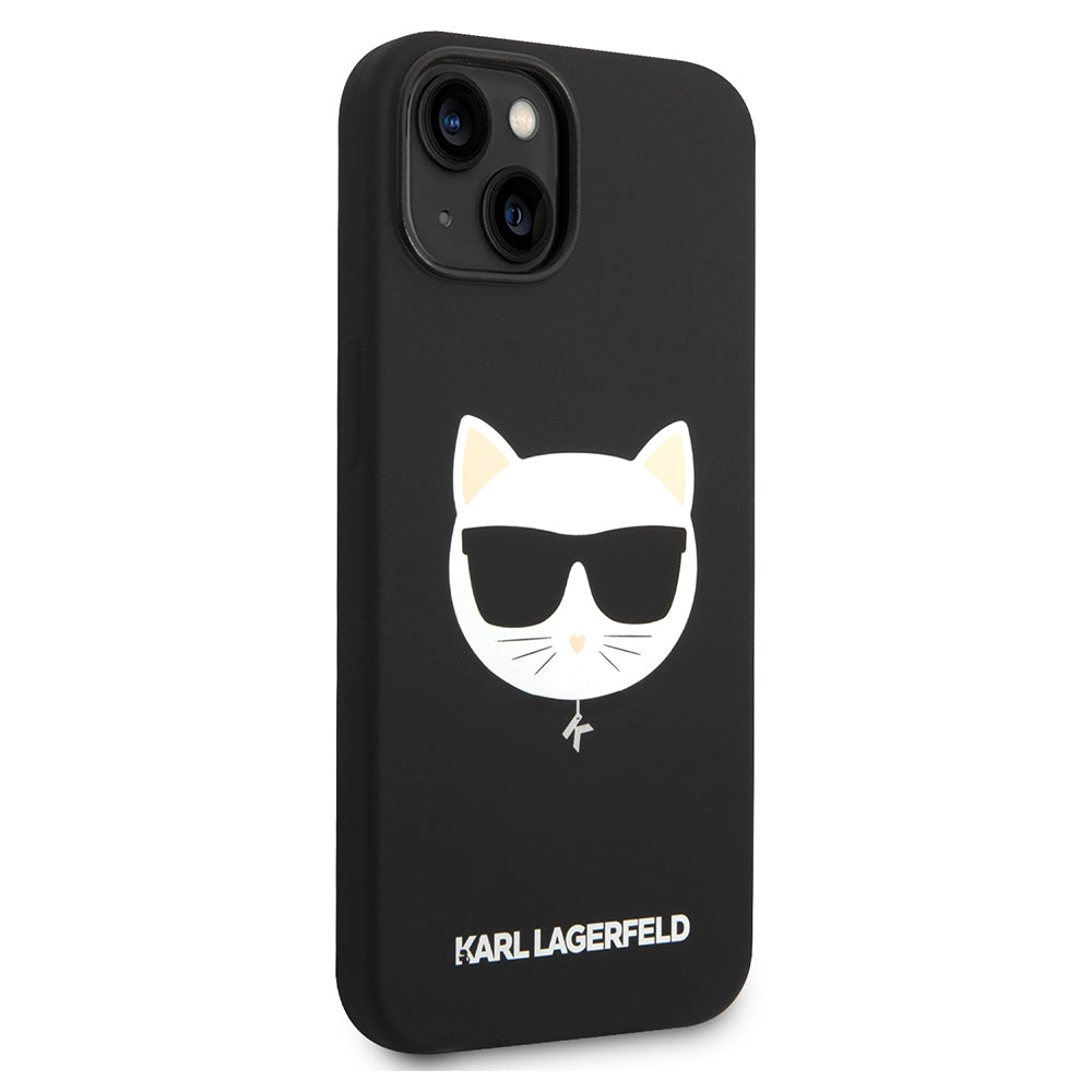 Θήκη MagSafe για Apple iPhone 14 Plus, Karl Lagerfeld, Silicone Choupette's Head, Μαύρη
