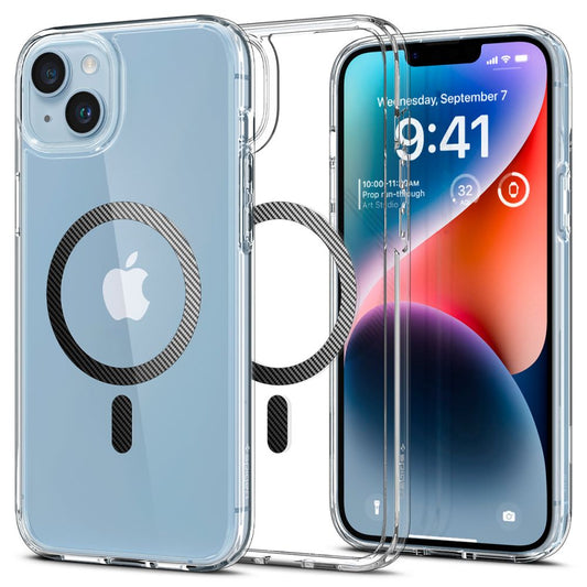 Θήκη MagSafe για Apple iPhone 14 Plus, Spigen, Ultra Hybrid Carbon, Διάφανη