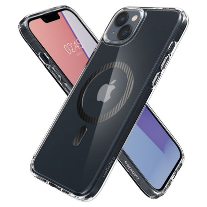 Θήκη MagSafe για Apple iPhone 14 Plus, Spigen, Ultra Hybrid Carbon, Διάφανη