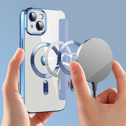 Θήκη MagSafe για Apple iPhone 14 Plus, Techsuit, SmartMag Book, Μπλε